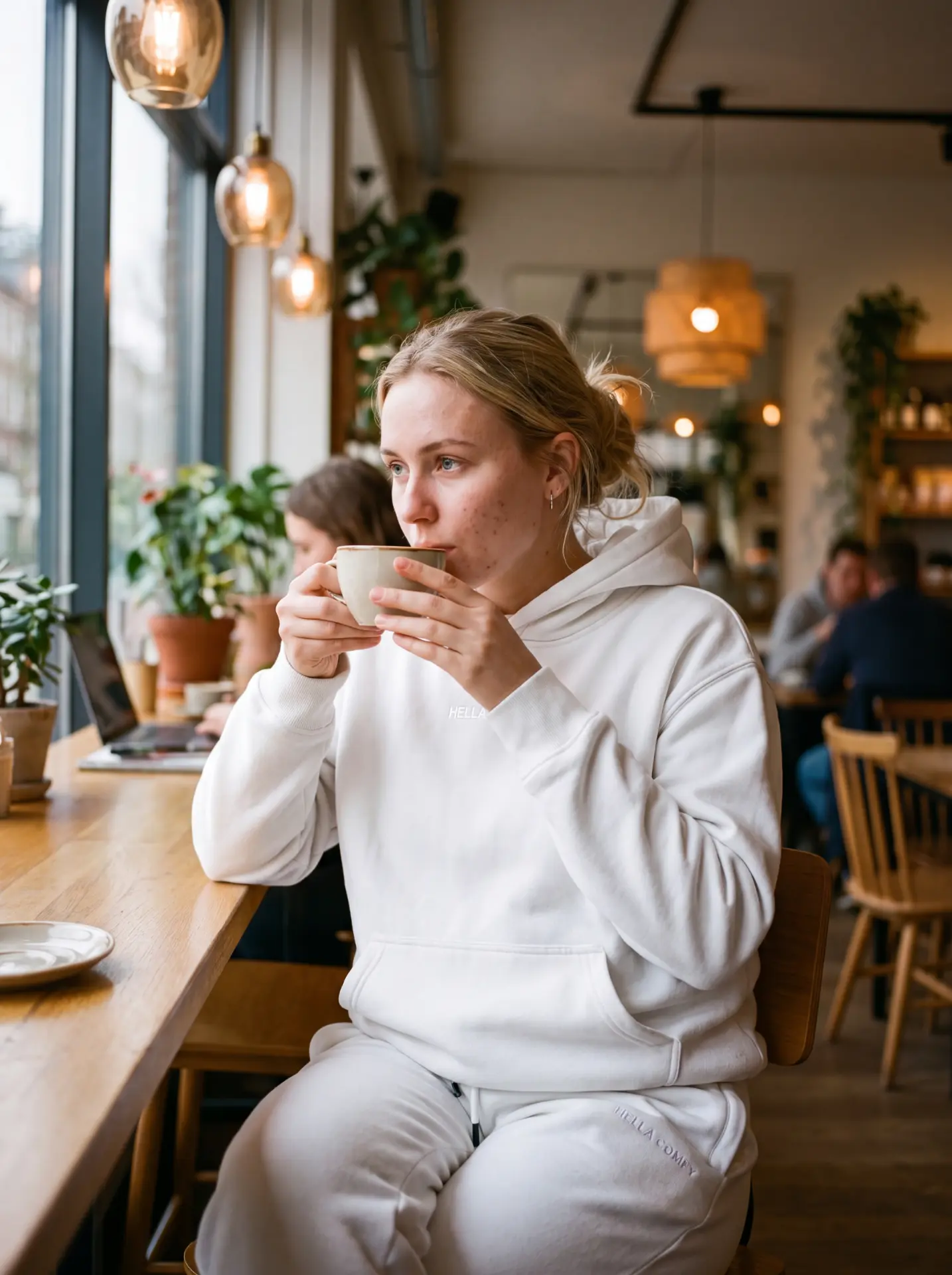 At the café